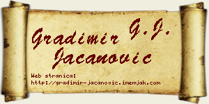 Gradimir Jacanović vizit kartica